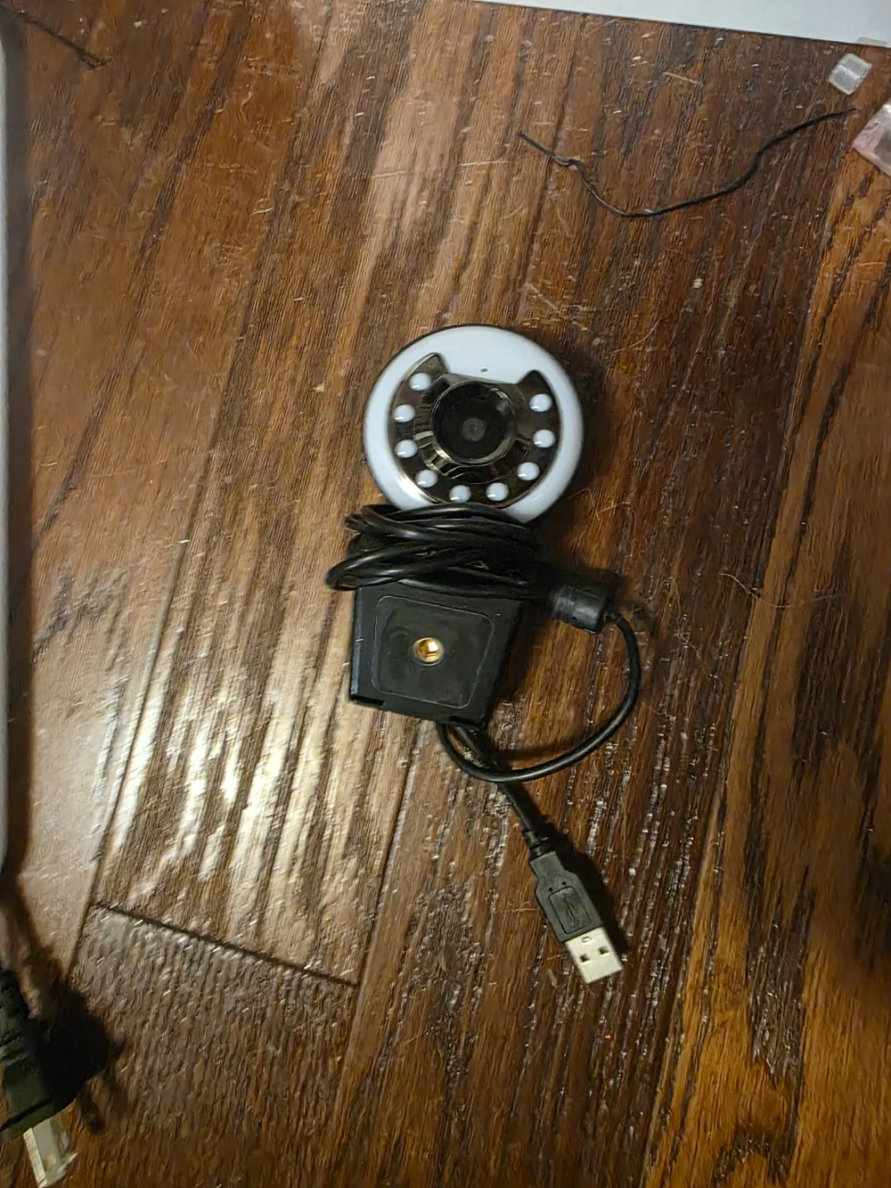 USB Webcam with Ring Light - White/Black